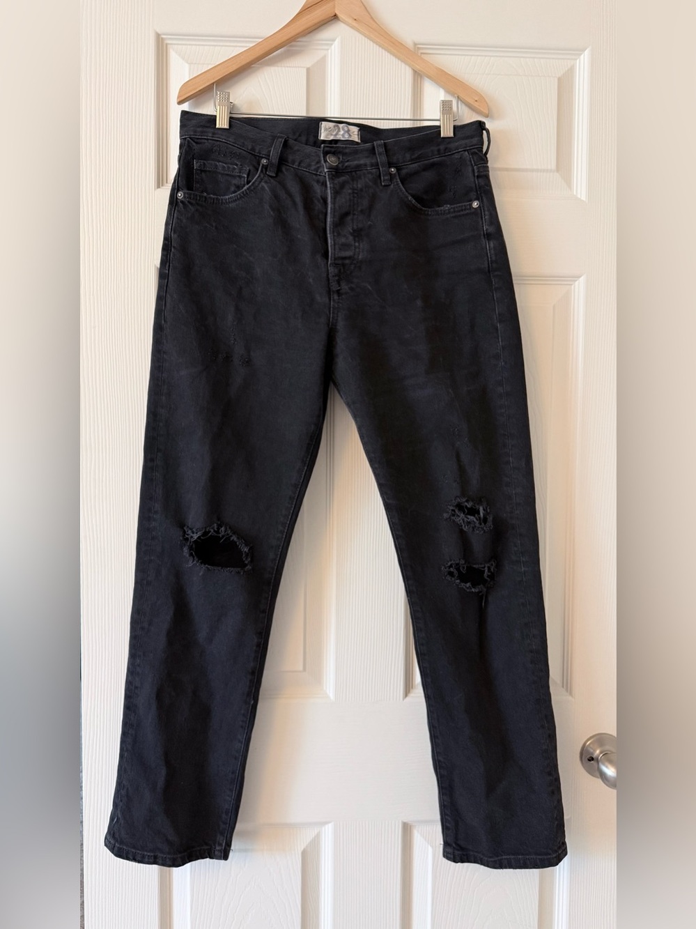 Free people straight jeans.